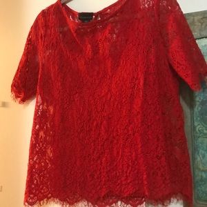 Lace red Blouse/top.